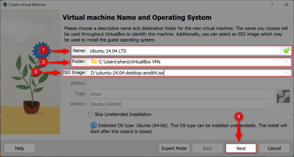 adding machine details for ubuntu 24.04