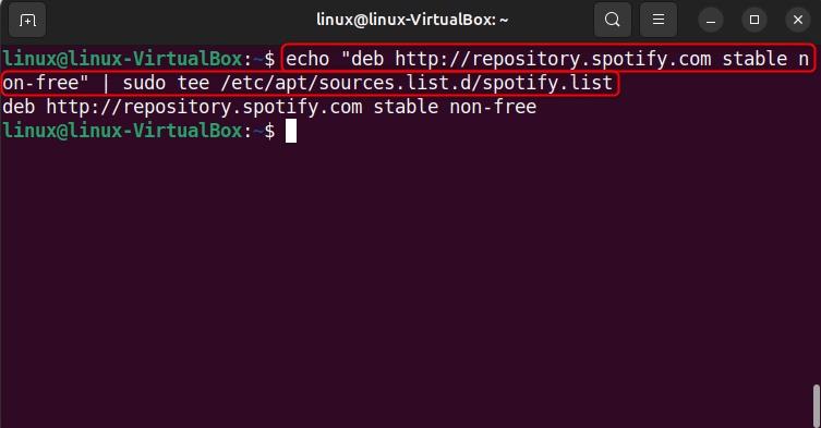 adding spotify repository on ubuntu 24.04