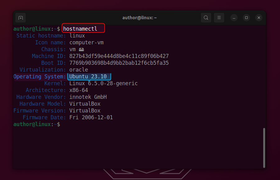 checking current version of ubuntu 23.10