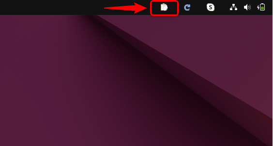clicking on qlipper icon in system tray of ubuntu 24.04