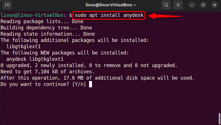 installing anydesk on ubuntu 24.04