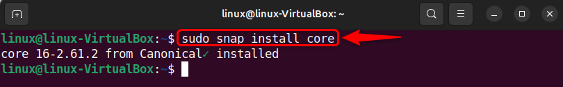 installing core package on ubuntu 24.04