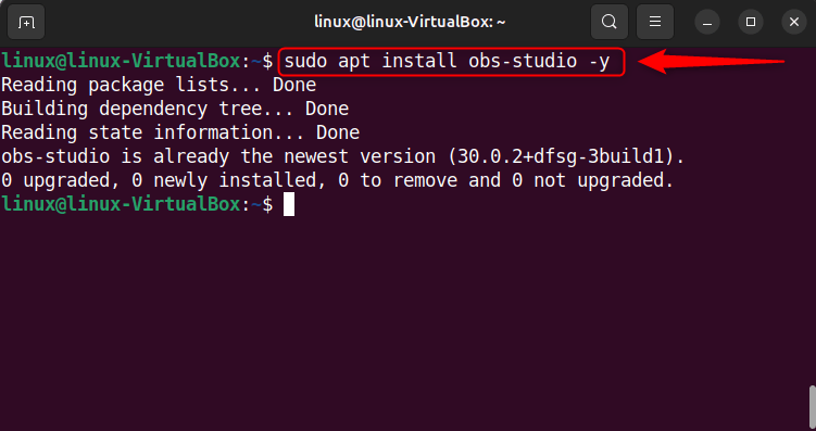 installing obs studio in ubuntu 24.04