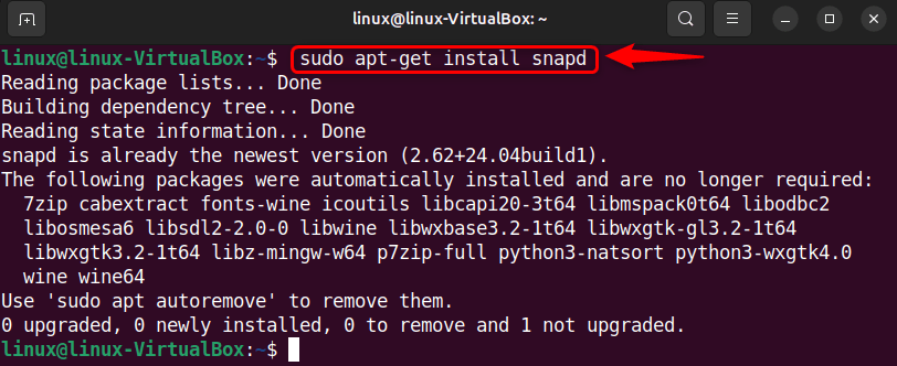 installing snapd on ubuntu 24.04