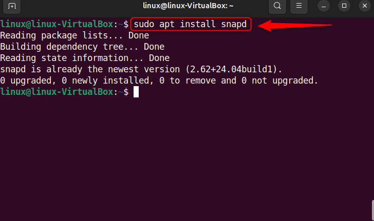installing snapd on ubuntu 24.04 noble numbat