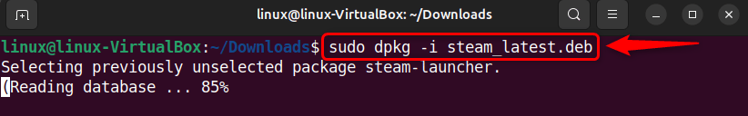 installing steam deb package on ubuntu 24.04