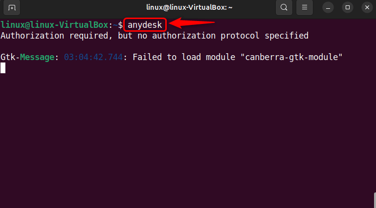 launching anydesk using terminal in ubuntu 24.04
