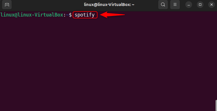 launching spotify through terminal in ubuntu 24.04
