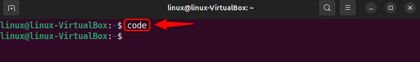 launching visual studio code on ubuntu 24.04 using terminal