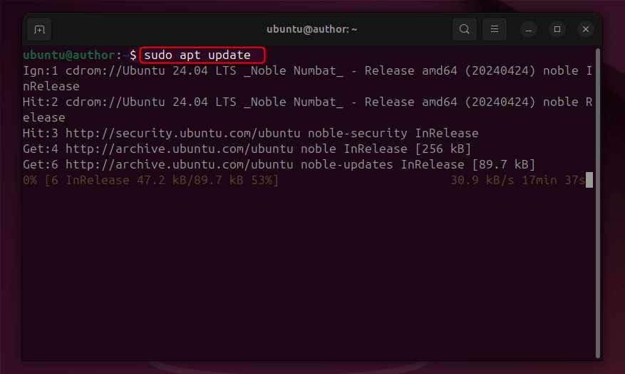 updating system packages on ubuntu 24.04