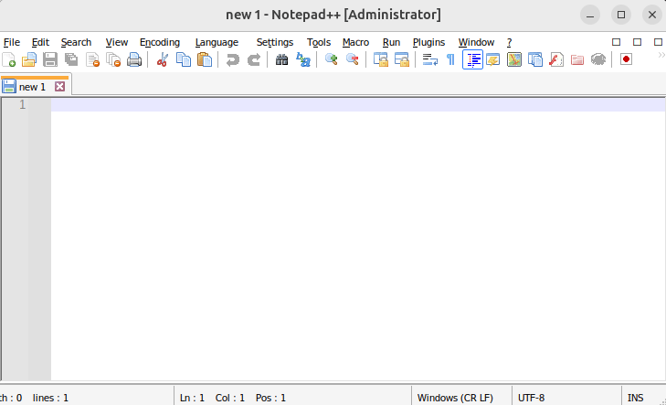 using notepad++ on ubuntu 24.04