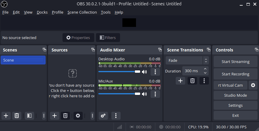 using obs studio on ubuntu 24.04