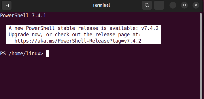 using powershell on ubuntu 24.04 noble numbat