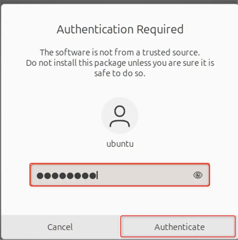 authenticating user account in authentication required wizard