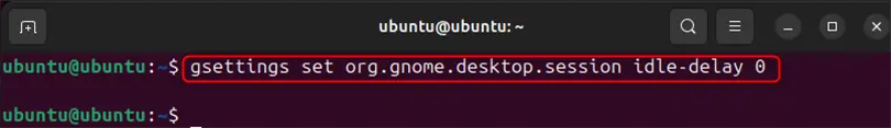 disabling blank screen delay settings from Ubuntu 24.04 using terminal