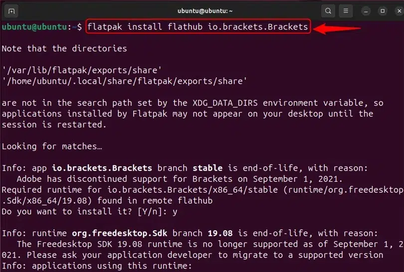 installing bracket on ubuntu 24.04 using flathub