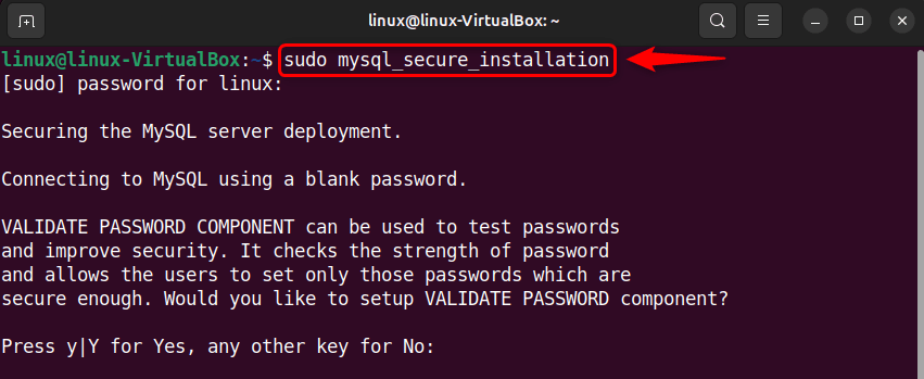 securing mysql installation on ubuntu 24.04