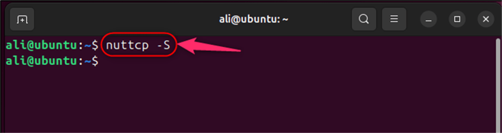 startting nuttcp on client on ubuntu 24.04