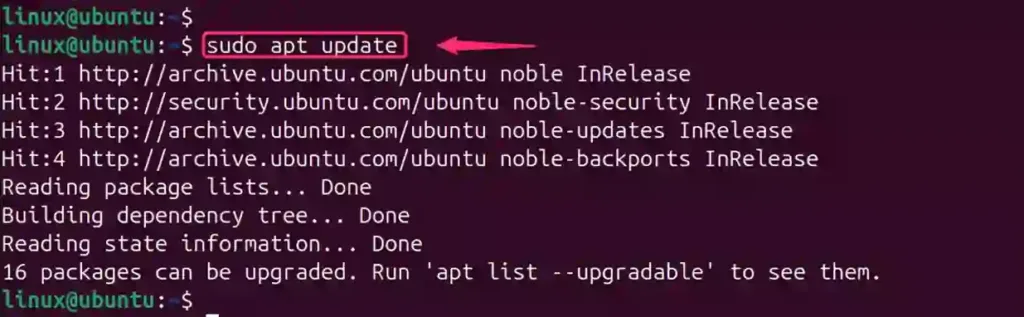 update system packages on ubuntu 24.04