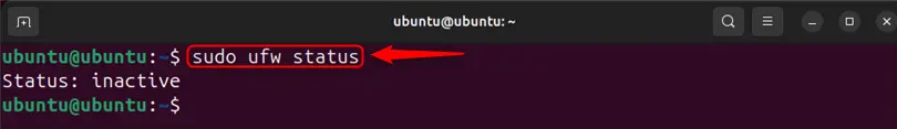 viewing the firewall status in ubuntu 24.04