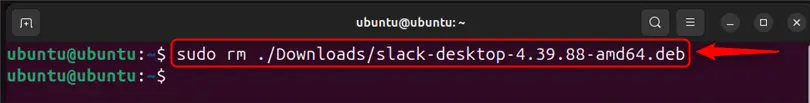 removing slack from ubuntu 24.04 using sudo rm