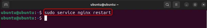 restarting nginx service in ubuntu 24.04