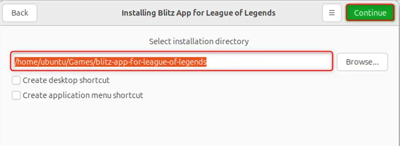 selecting the location to save the installer